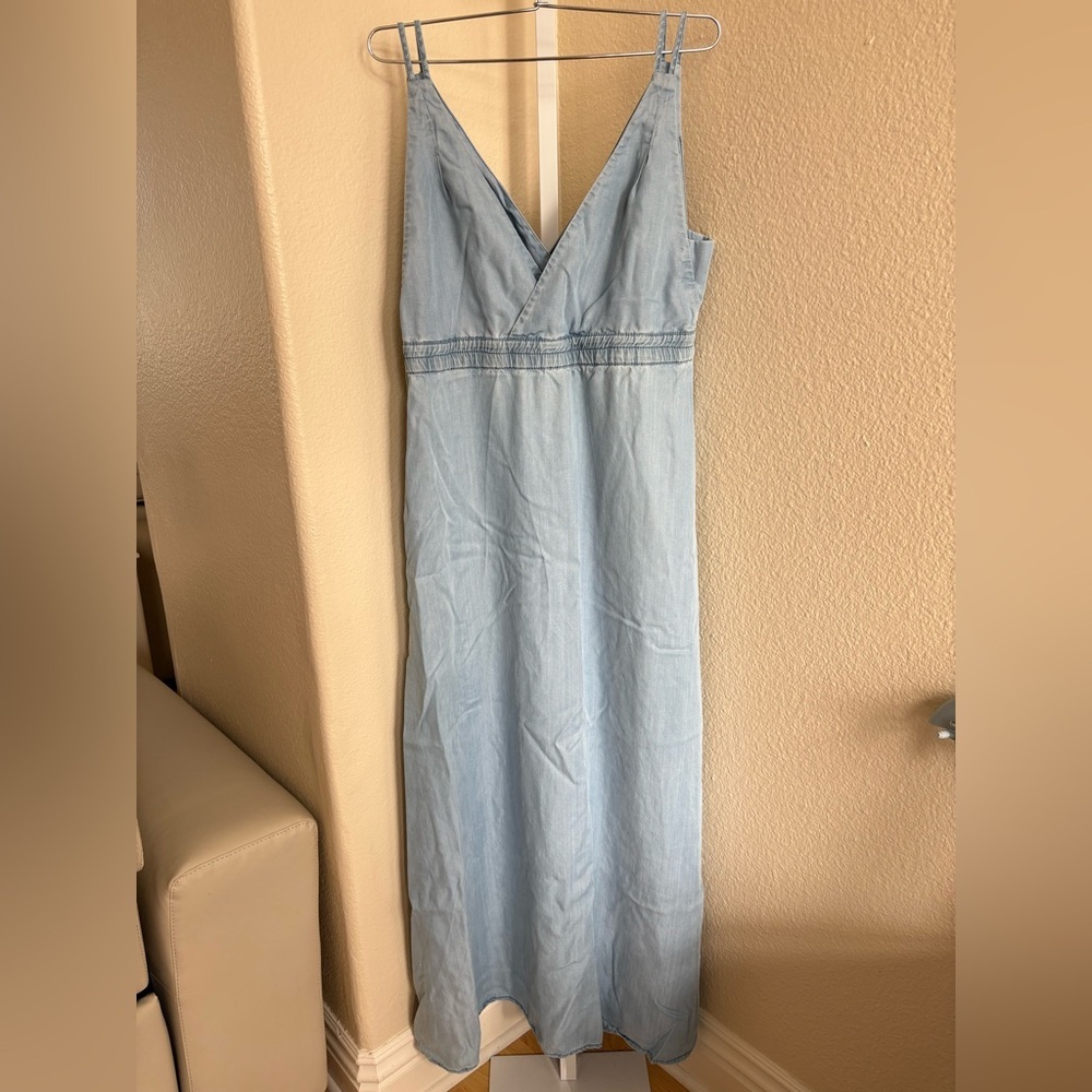 Anthropologie Holding Horses Malpais Maxi Dress in Chambray Blue - Size 8 - Picture 6 of 8